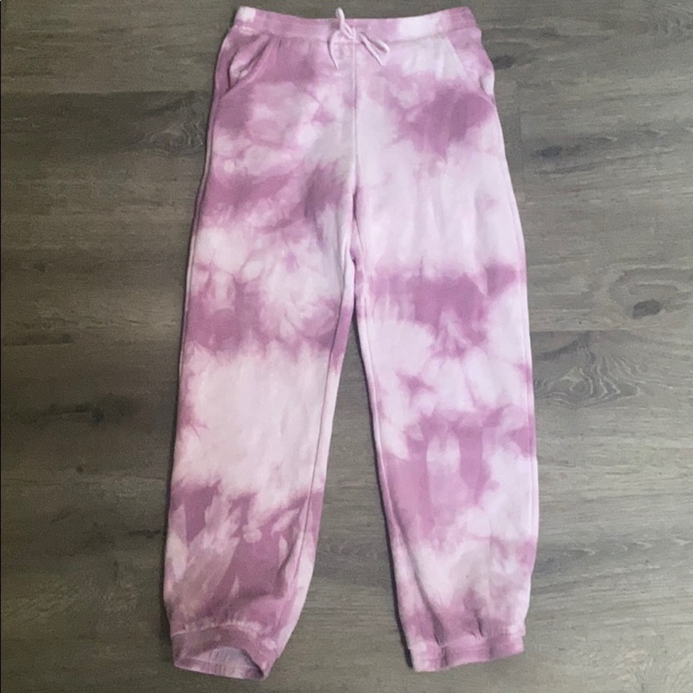 Tillys (Rsq) Tie Dye Girls pink fleece sweatpants